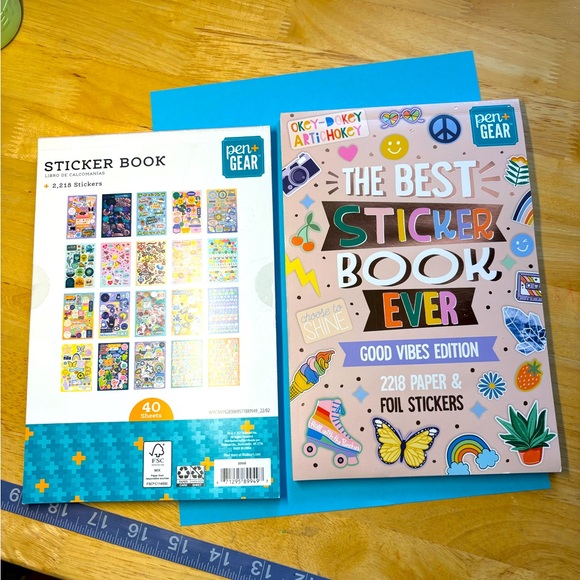 NEW Sticker book 2218 foil and paper, pen + gear good vibes edition fun letters - Picture 12 of 12